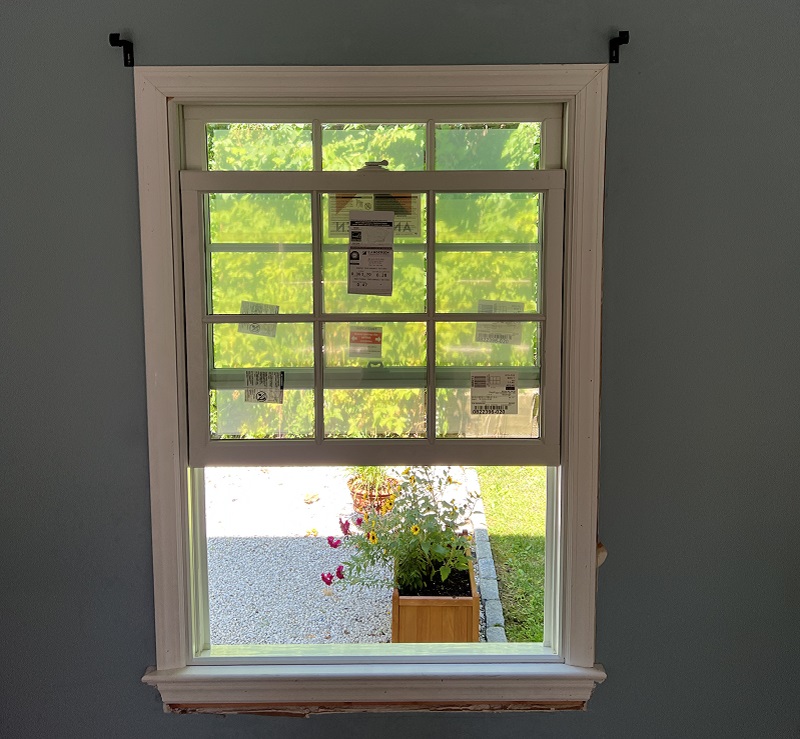 Install trim around the window